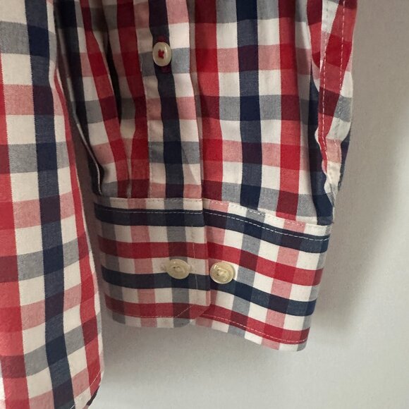 Red, Blue & White Check Large Izod Shirt - Picture 9 of 11